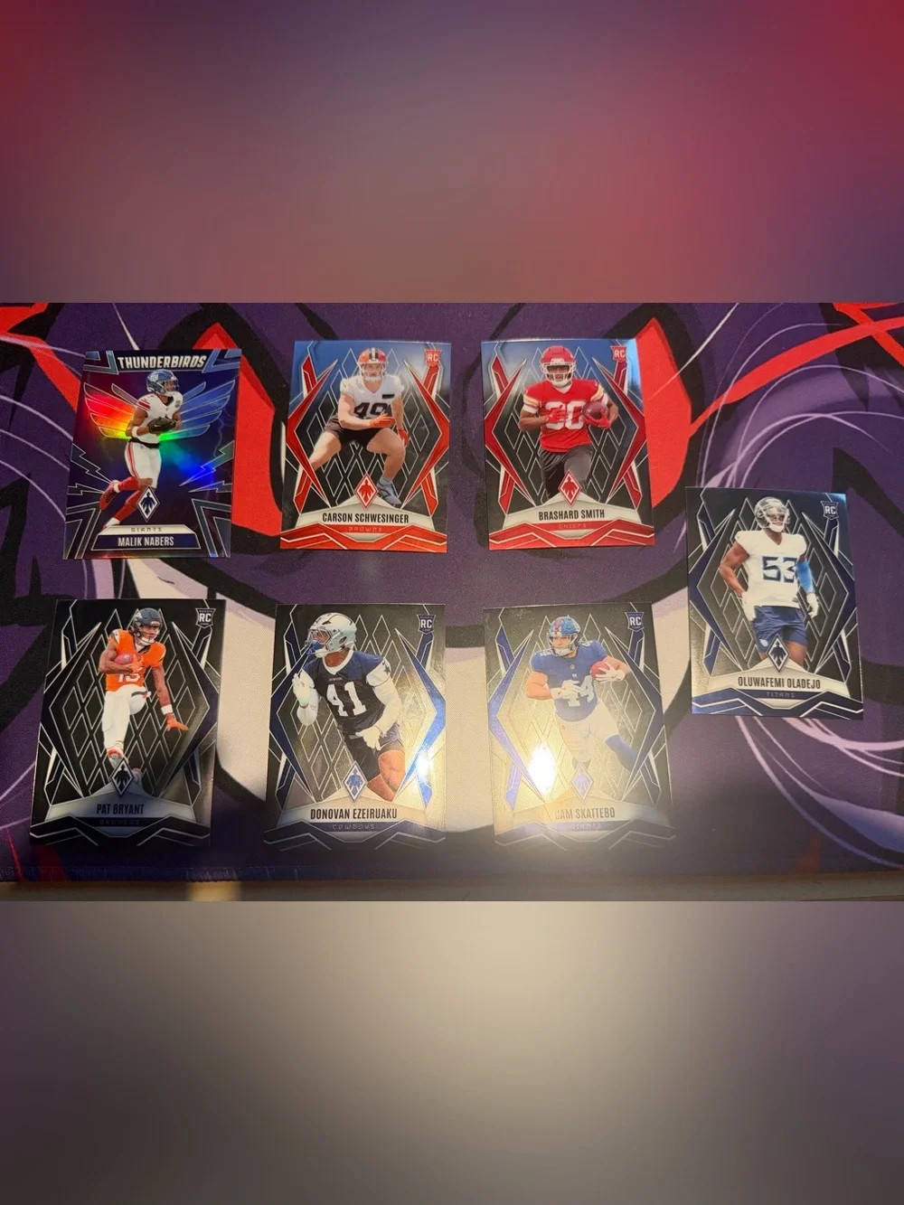 Prizm Phoenix Football Card Lot — Multi-Color Holographic Cards
